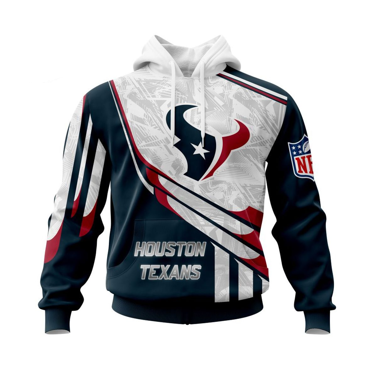 HOUSTON TEXANS 3D HOODIE SKULL0801