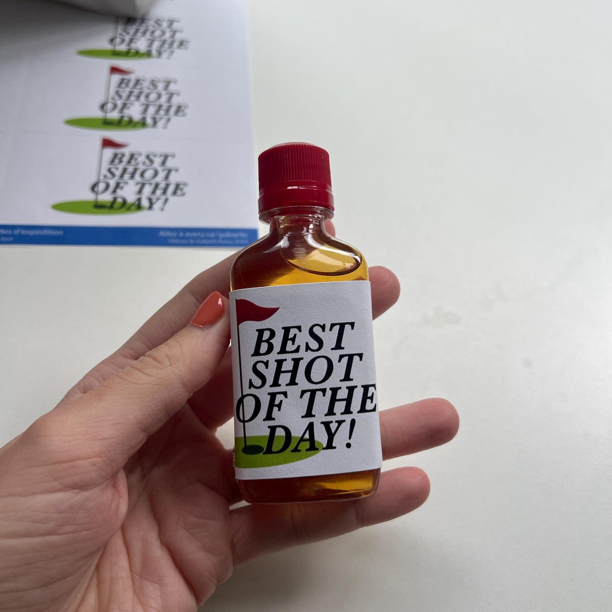 Shot Labels for Golf Party | Golf Bachelor Party Decor