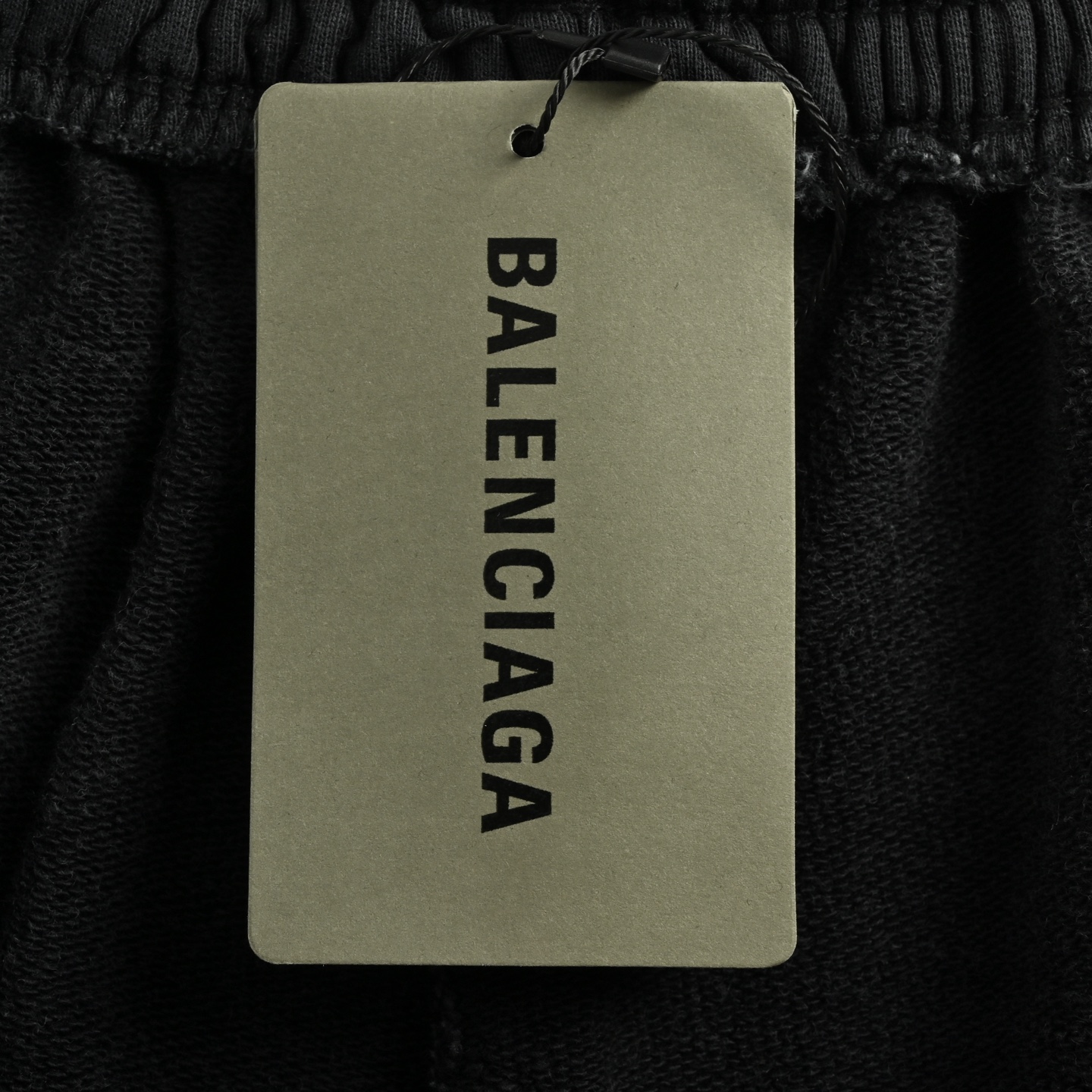 Balenciaga 25ss badge embroidered washed shorts