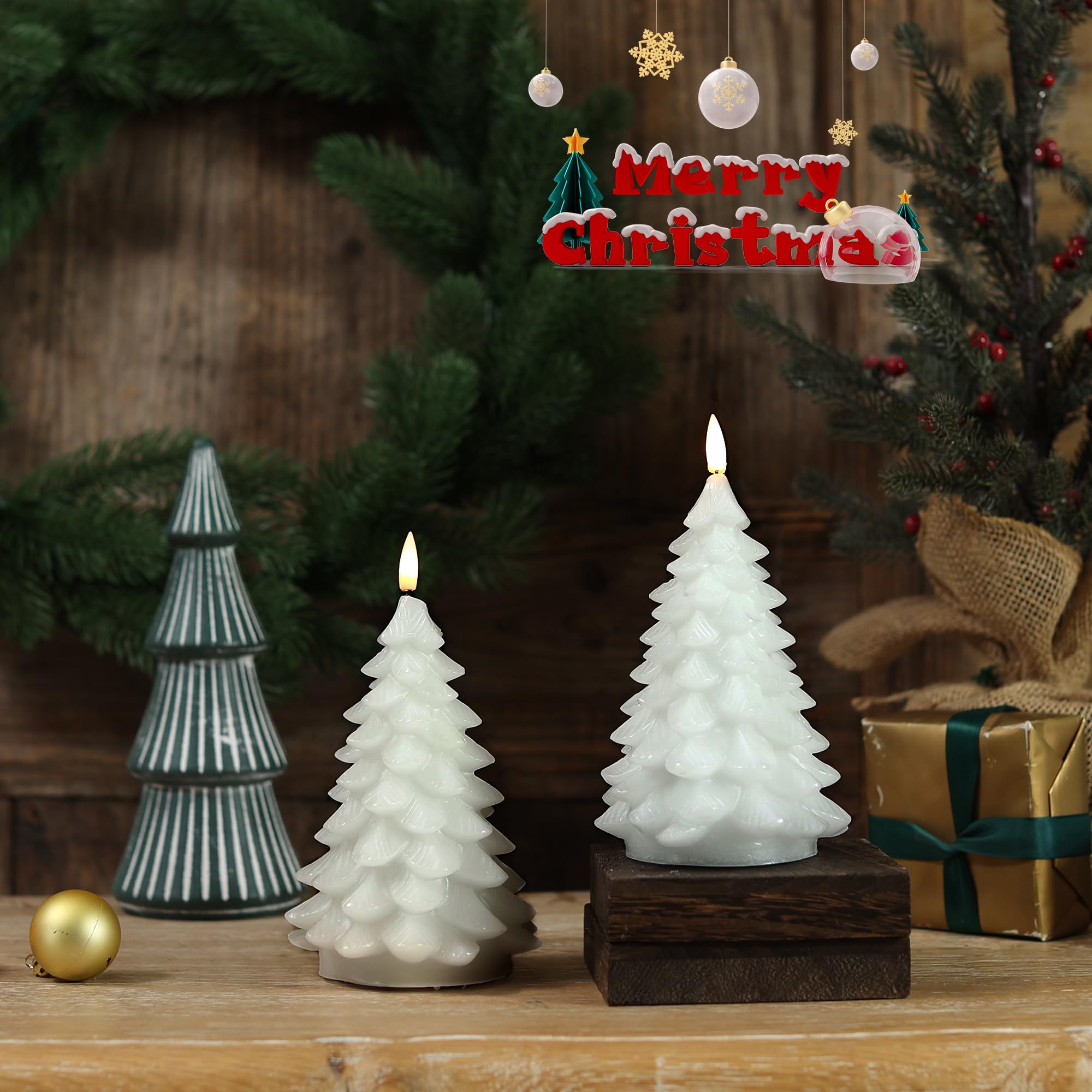 🎄Early Christmas Sale 49% OFF🎄2 Pack Christmas Tree Flameless Candles