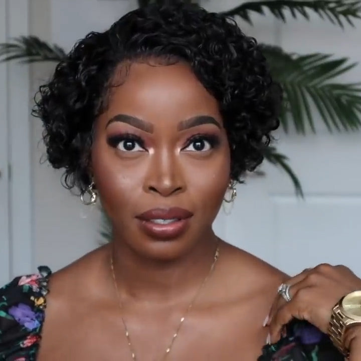 New Basic Cap Short Curly Bob
