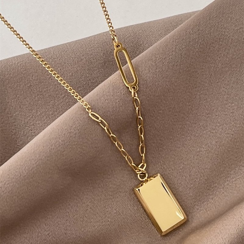 Personalized Tiny Square Initial Necklace