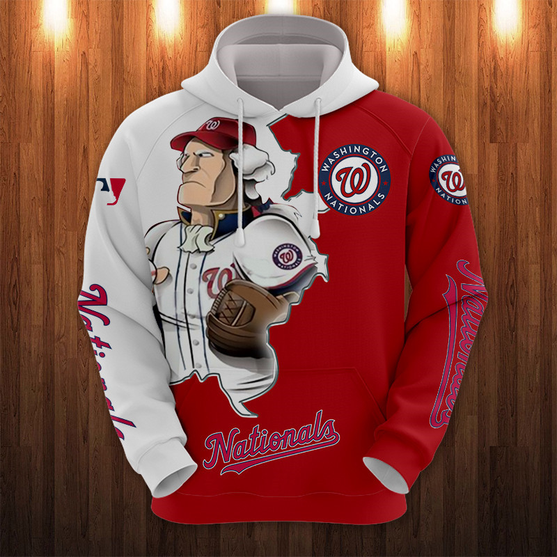 WASHINGTON NATIONALS HOODIES 3D MASCOT DESIGN