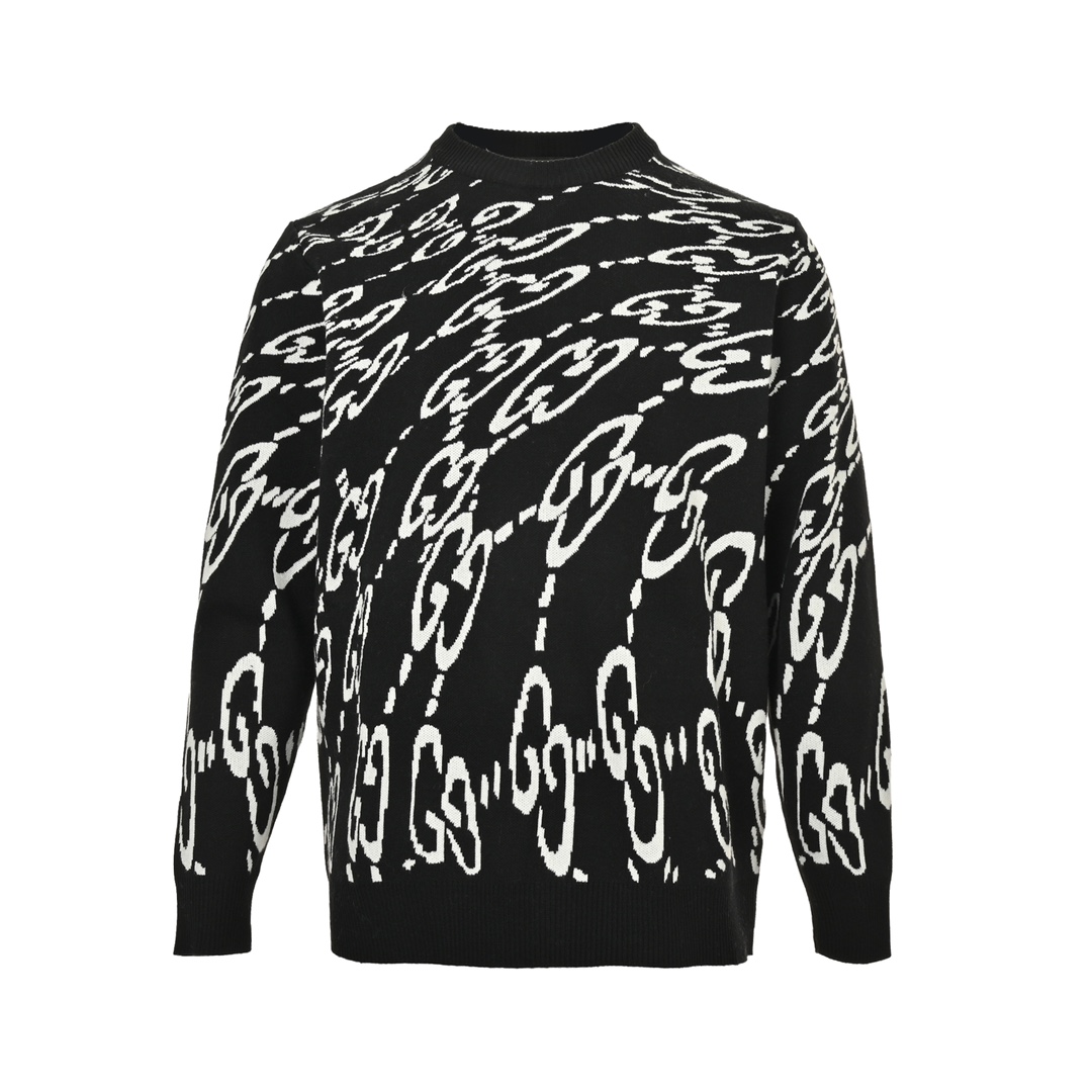 Gucci 24Fw twisted all-over Double G jacquard sweater