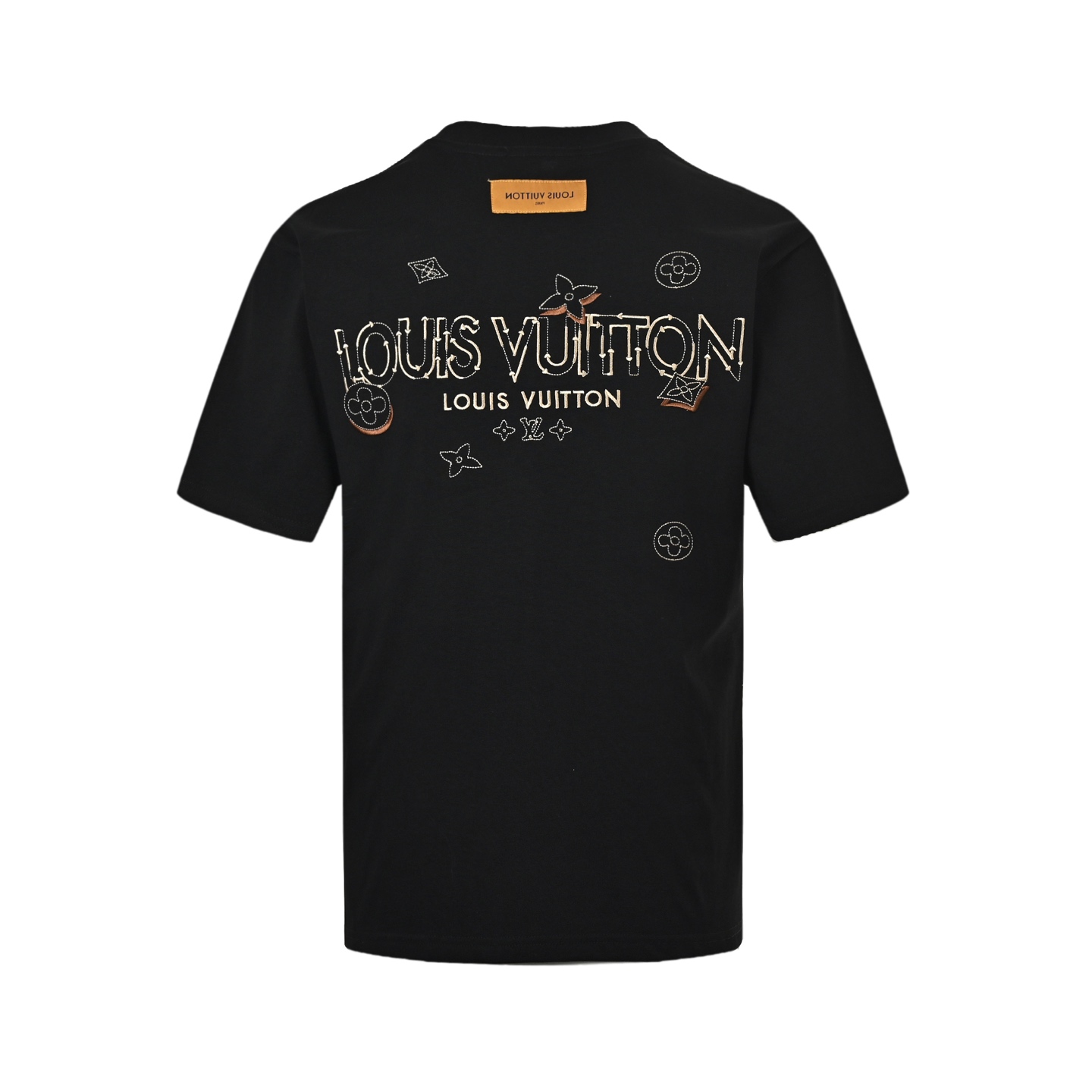 Louis Vuitton 25ss four-leaf clover monogram embroidered short sleeve
