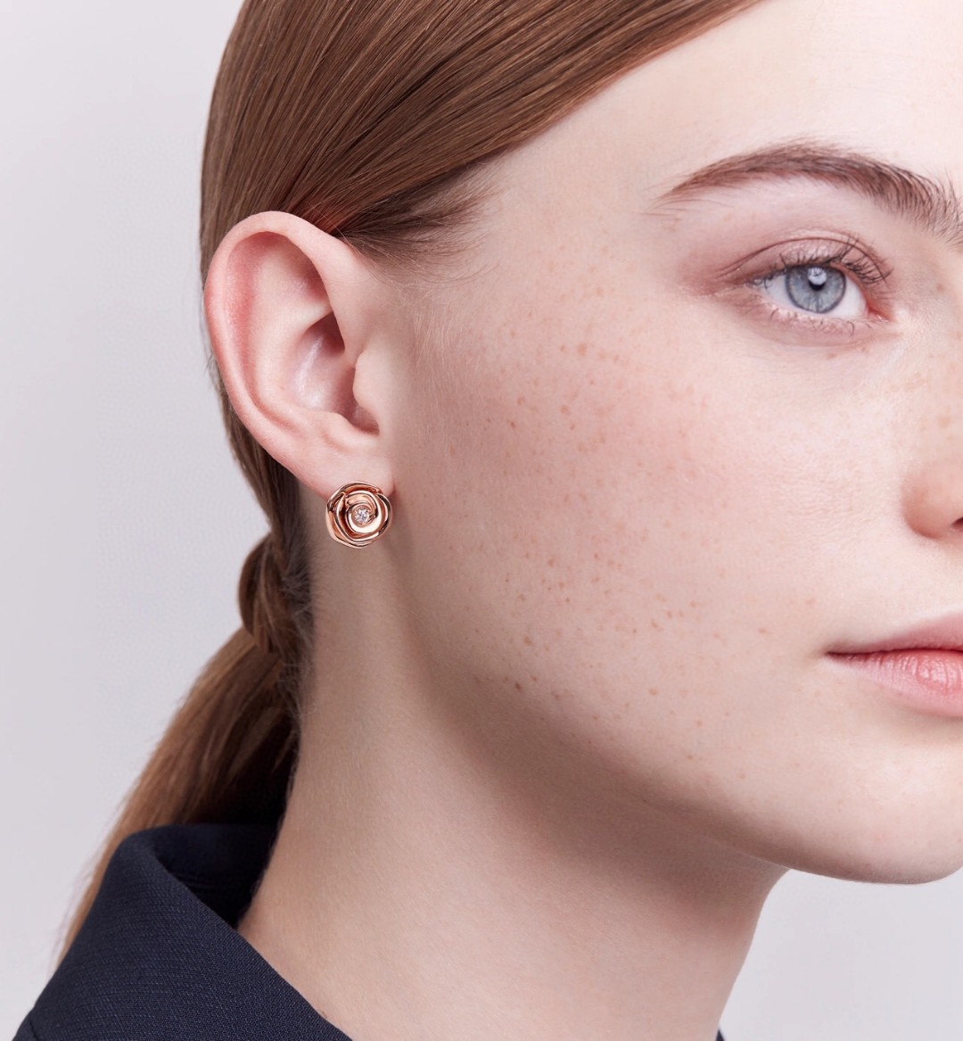 Dior diamond rosebud earrings