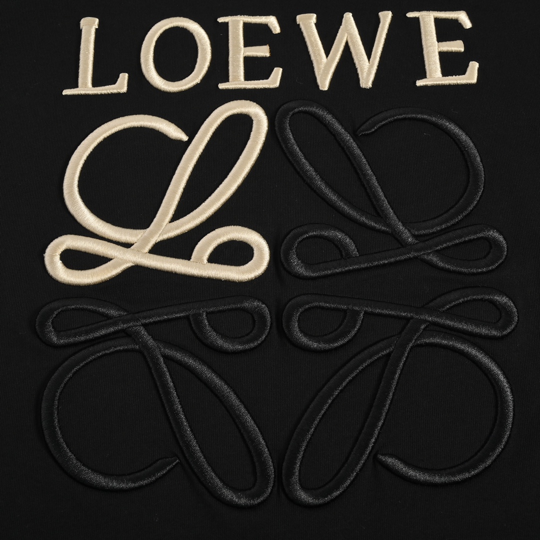 Loewe 22ss embroidered logo short sleeve