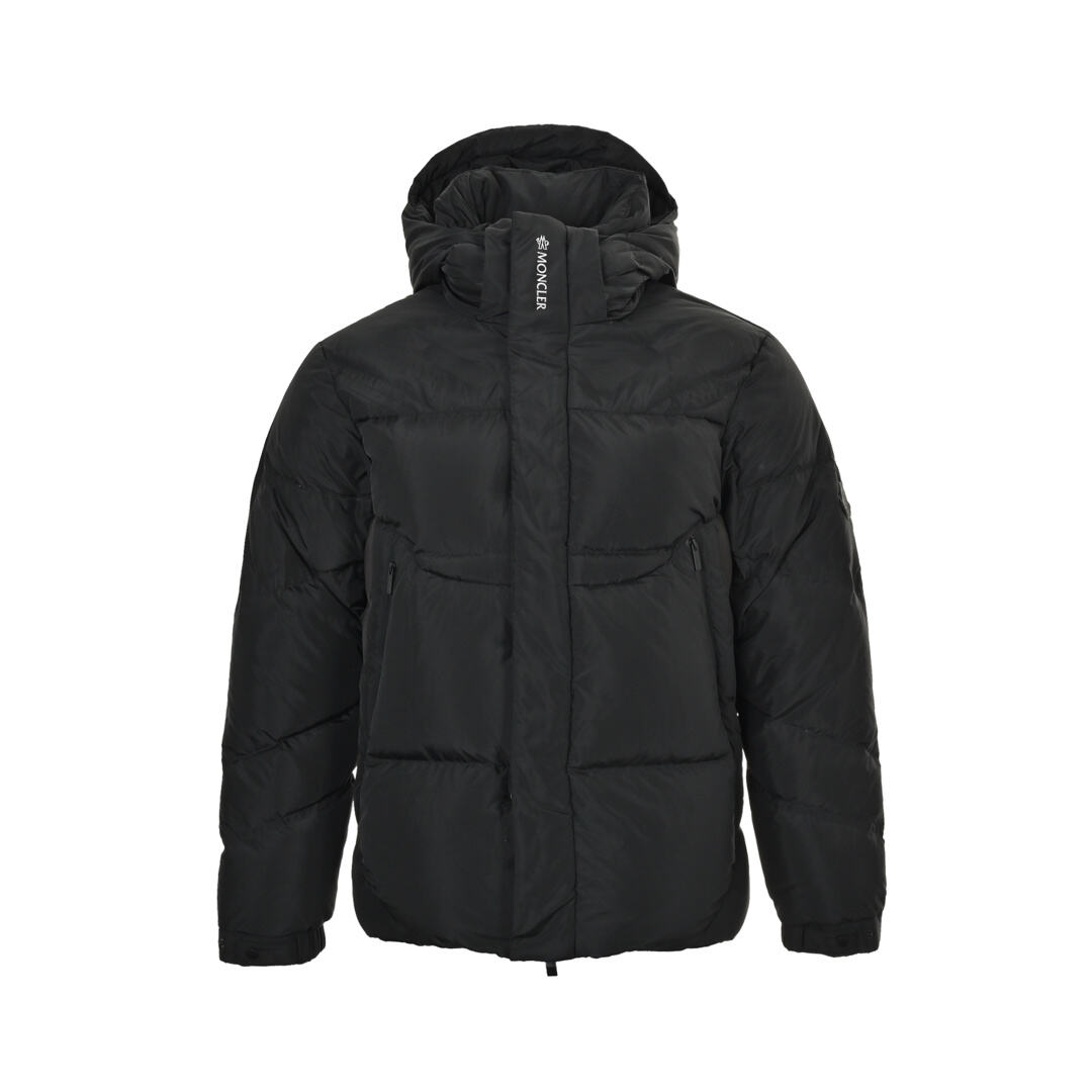 Moncler side panel hooded down jacket