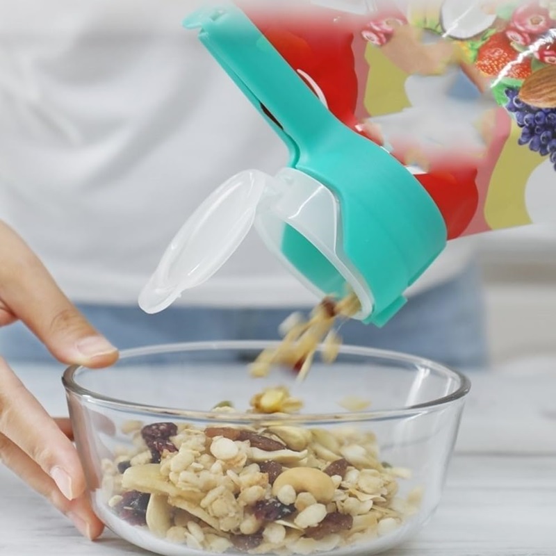 Bag Clips for Food - Food Storage Sealing Clips with Pour Spouts