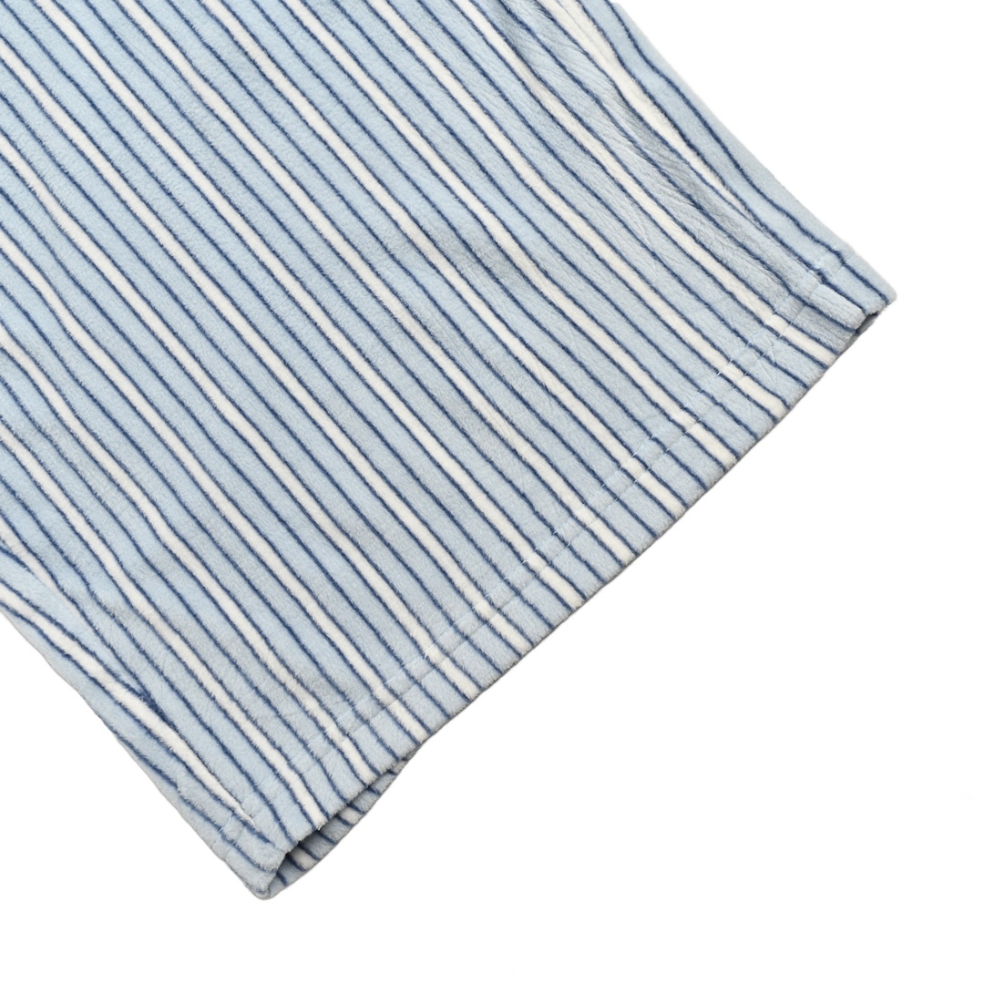 Balenciaga 24Fw blue striped plush trousers