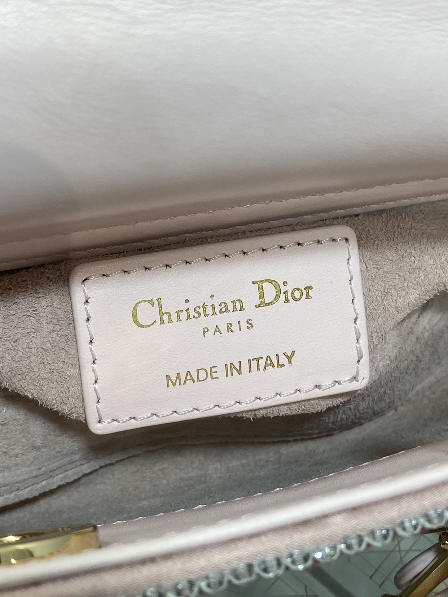 Dior Lady Limited Edition Heavy Beads Horizontal Version Princess Diana Bag
