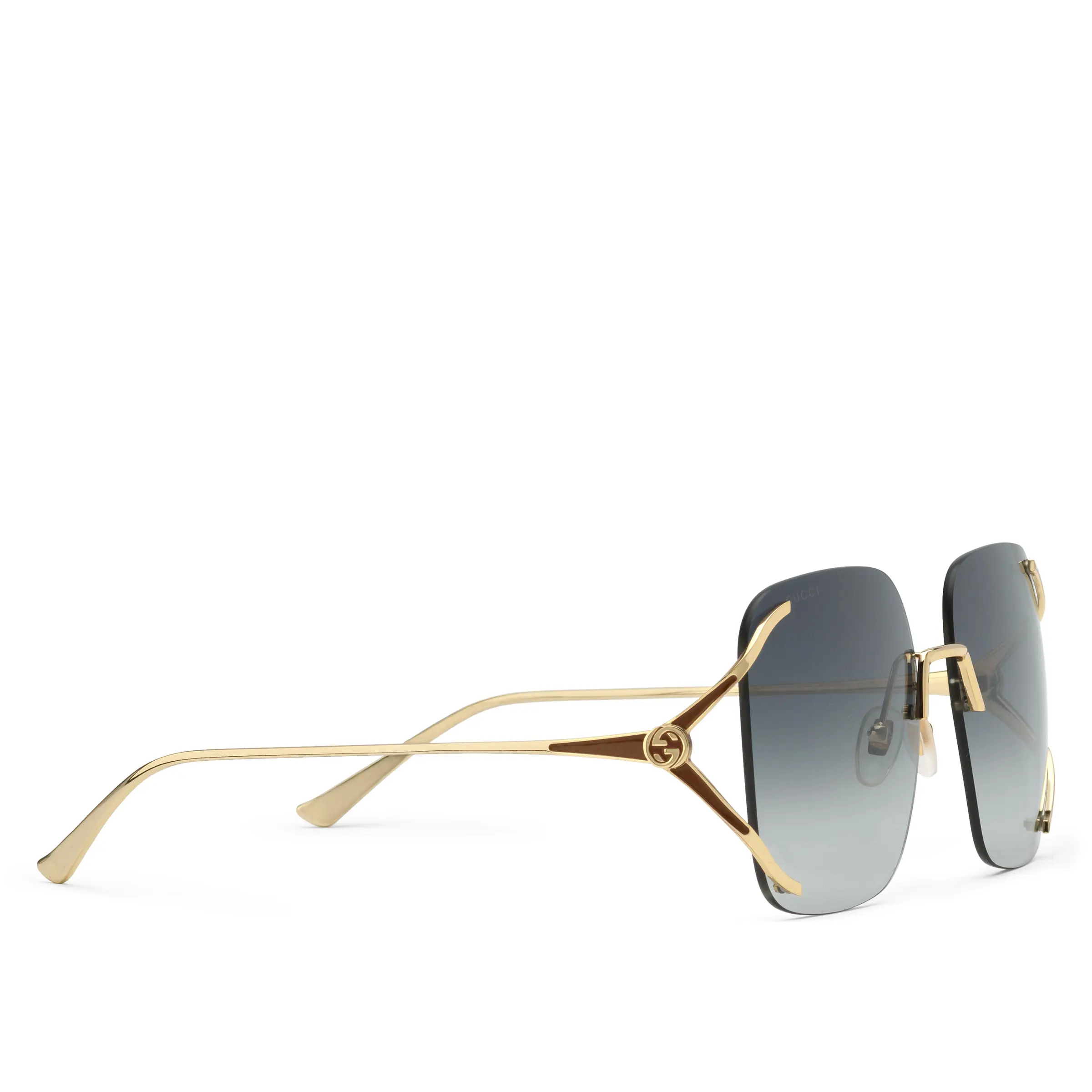 Gucci Square Metal Sunglasses