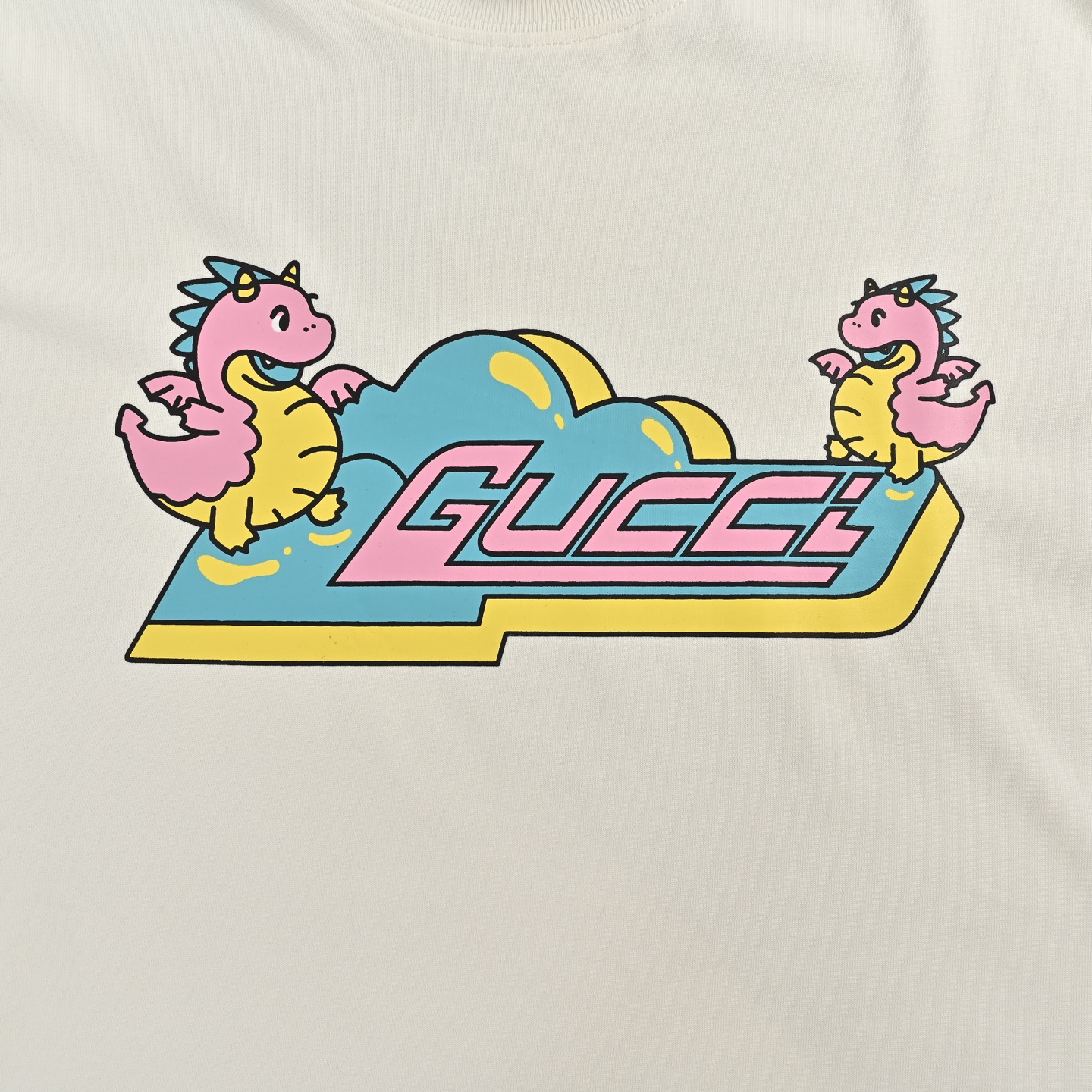 Gucci Bubble Dragon Print Short Sleeve