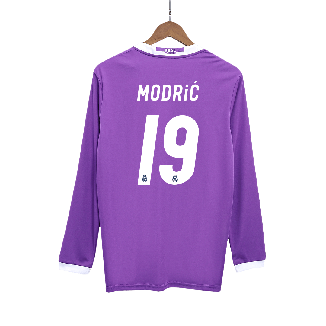 MODRIC #19 Real Madrid Real Madrid Real Madrid Away Long Sleeve Football Shirt 2016/17