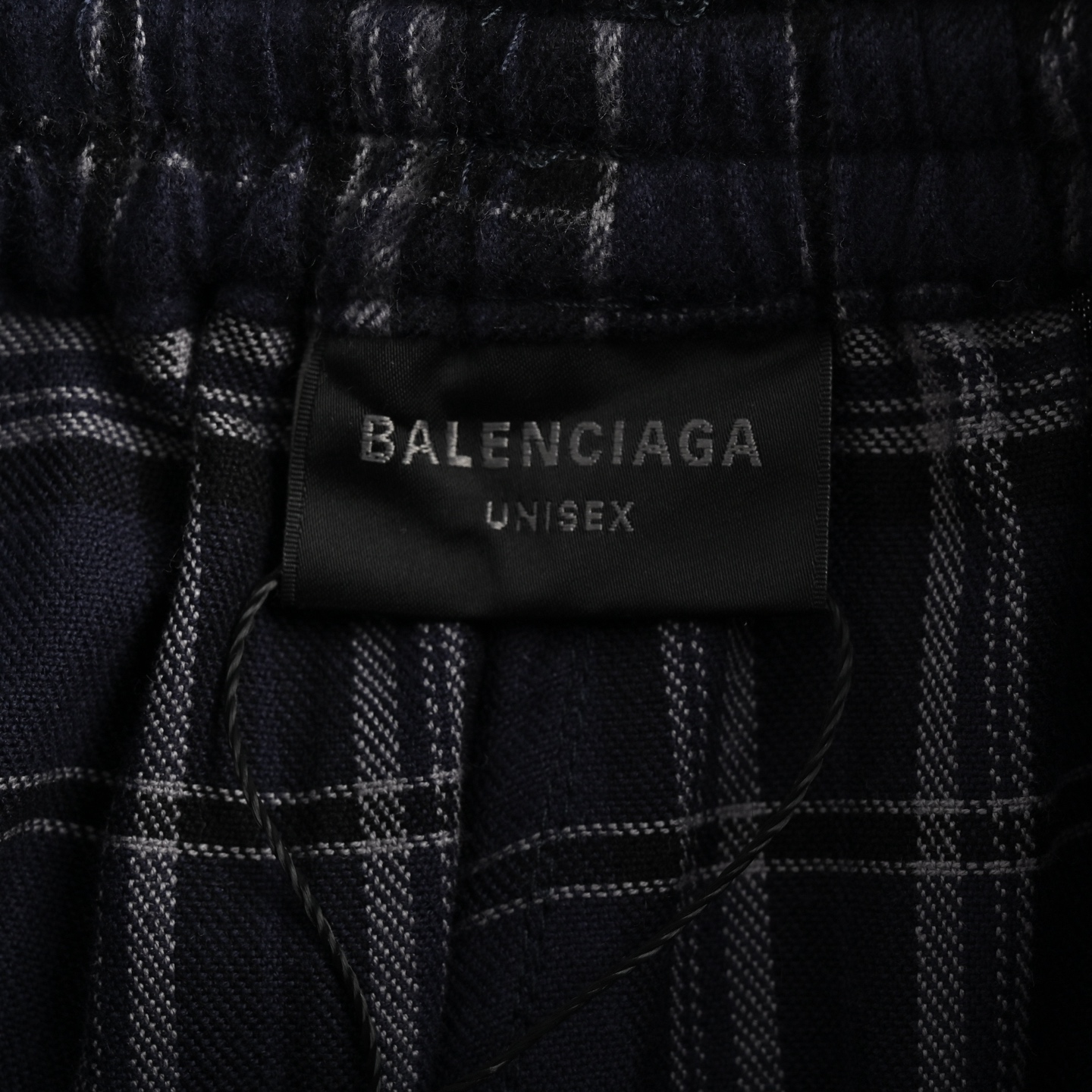 Balenciaga 24Fw Check Paris Lettering Trousers