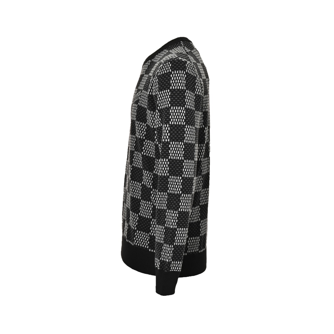 Louis Vuitton 24Fw checkerboard jacquard-knit sweater