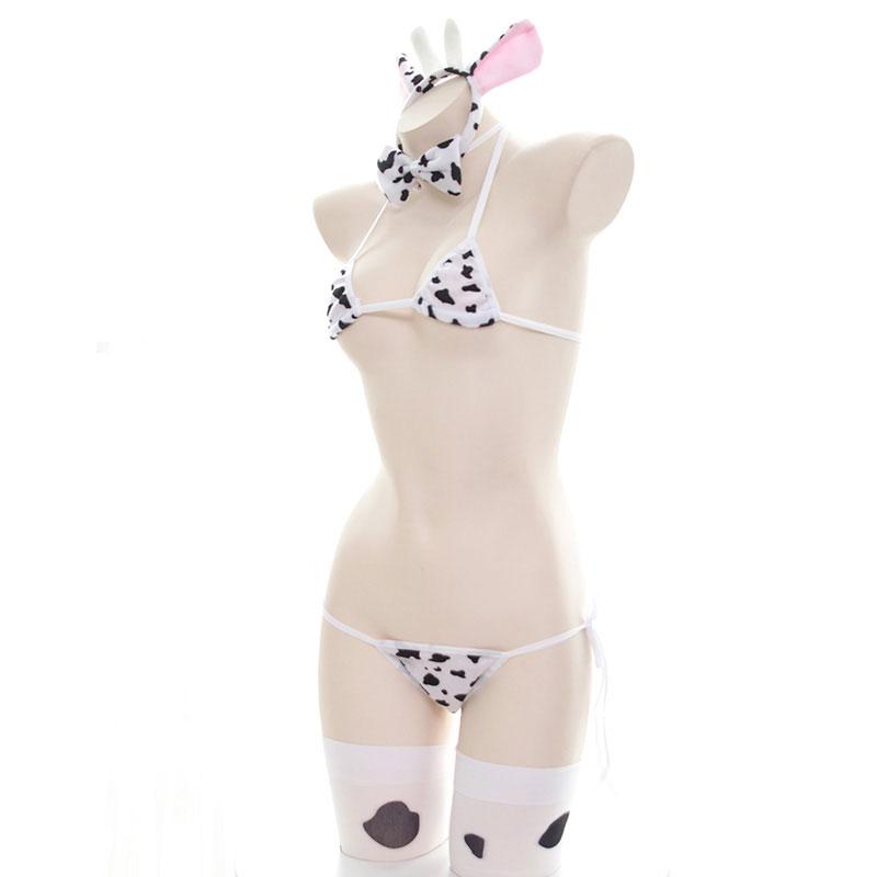 Japanese Cow Bow Headband Lingerie
