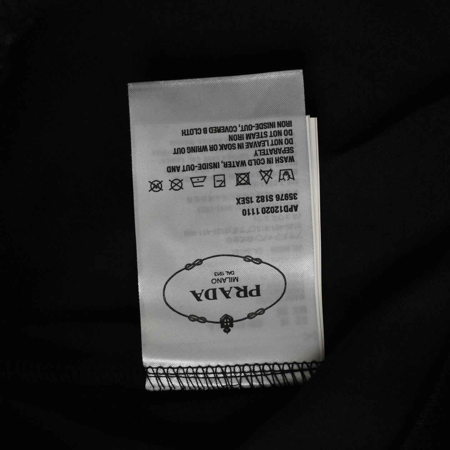 Prada black camouflage triangle logo shorts