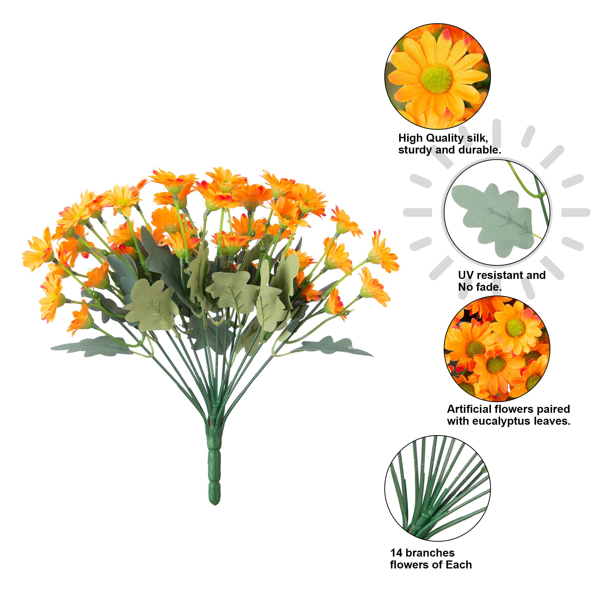 🏆Flash Sale⚡Artificial Outdoor Indoor Fall Flowers - UV resistant, Waterproof, Windproof