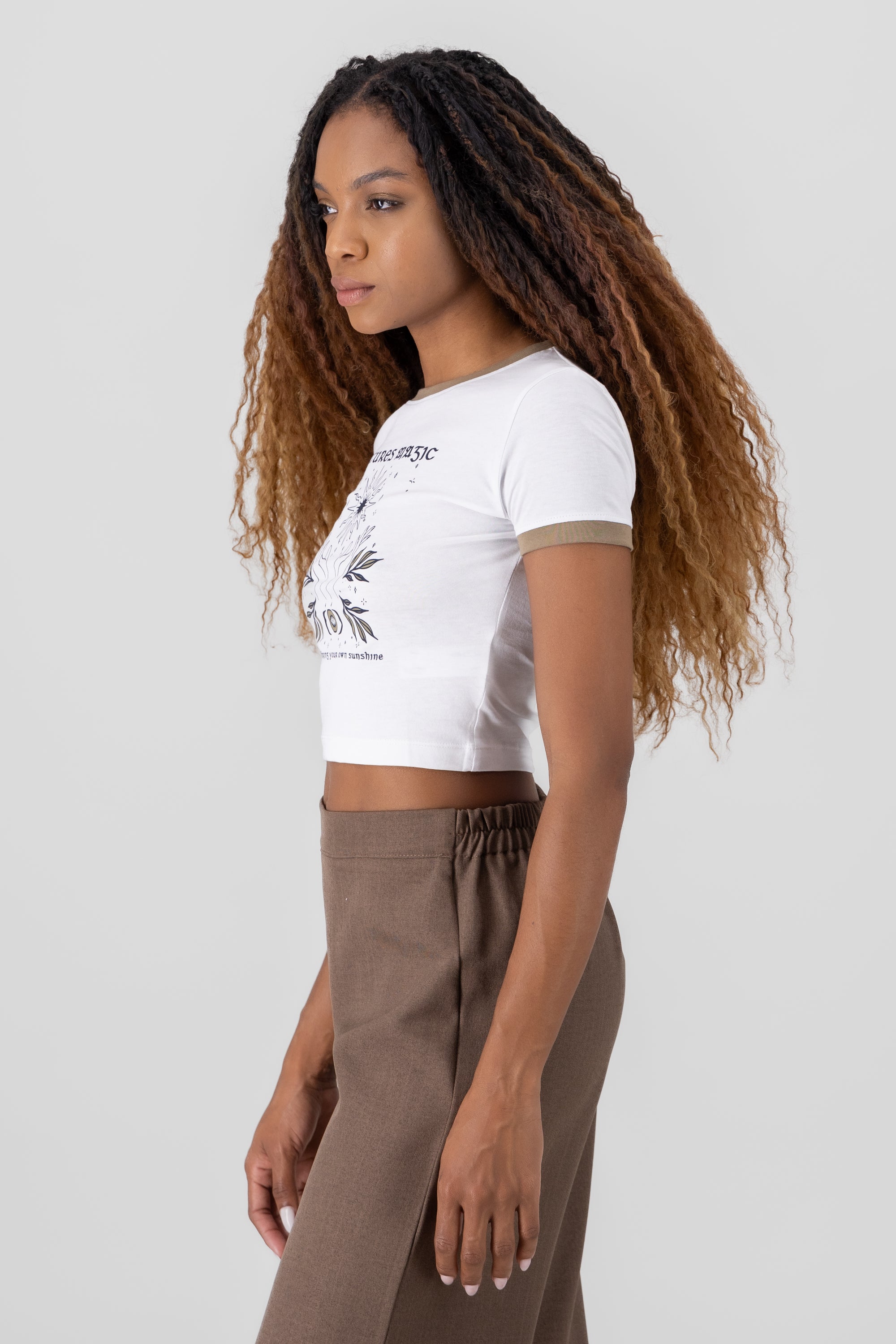 Brooklyn Print Crop Top