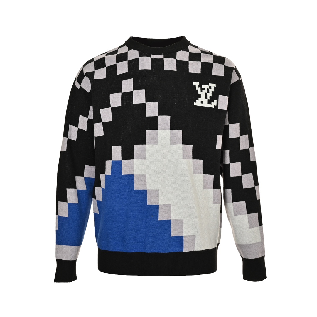 Louis Vuitton 24Fw mosaic jacquard sweater