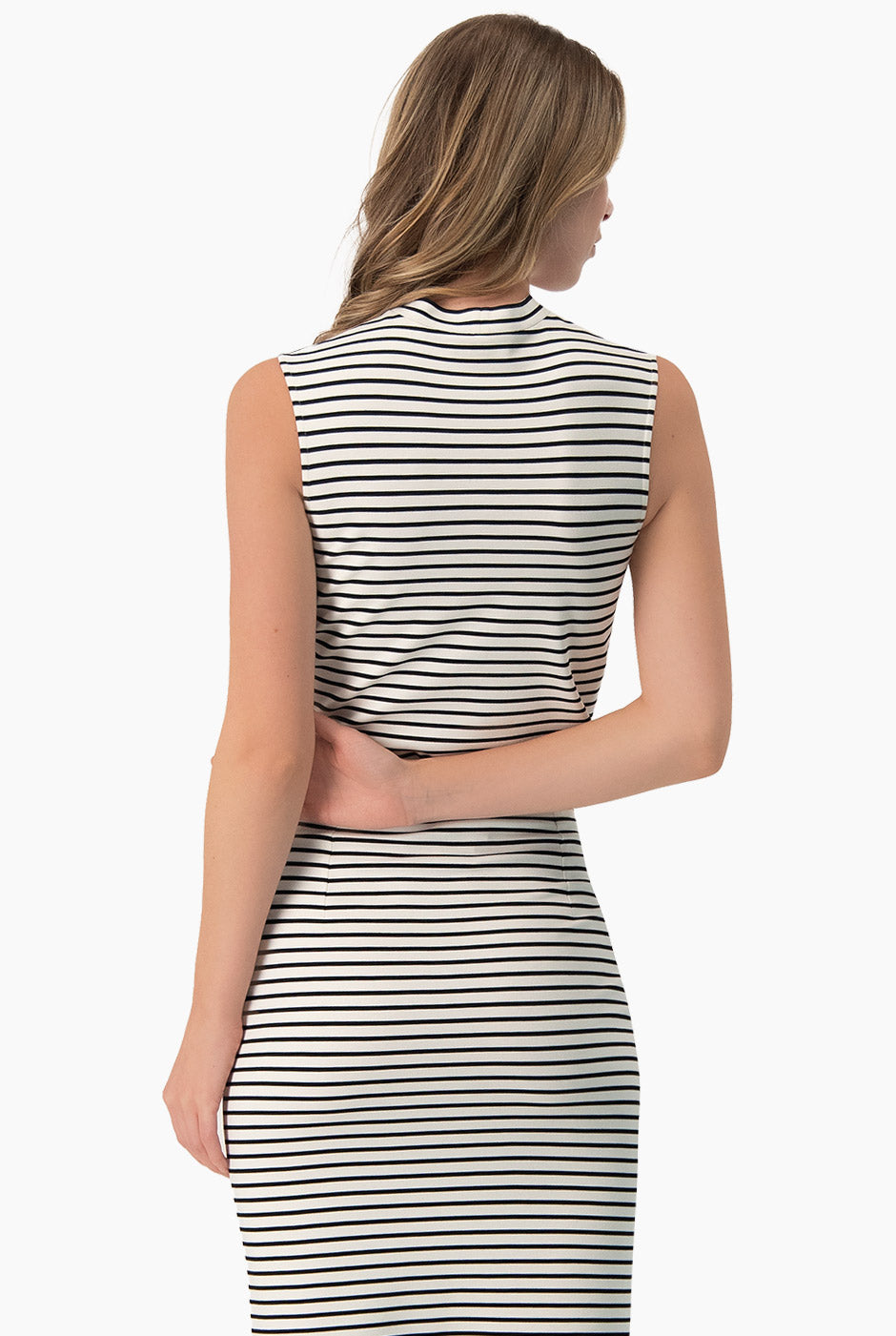 Top de cuello redondo estampado