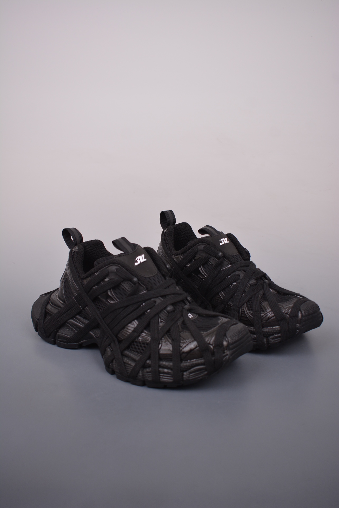 BALENCIAGA 3XL Extreme Lace Sneakers Black Warrior