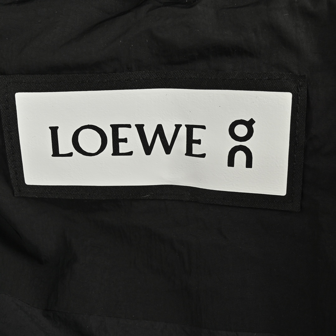 Loewe 24Fw Onpao collaboration orange zipper hooded down jacket