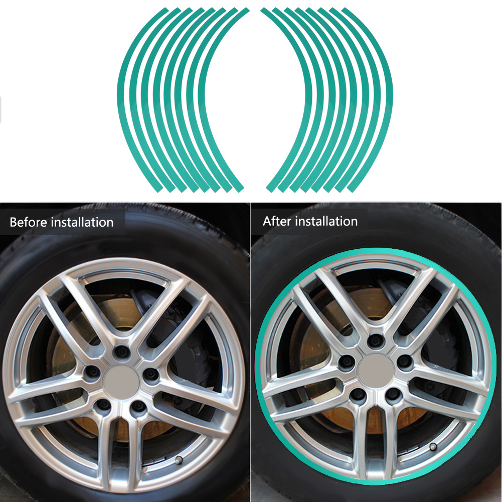 Wheel Sticker, Reflective Wheel Balancing Rim Stripe Decal Sticker