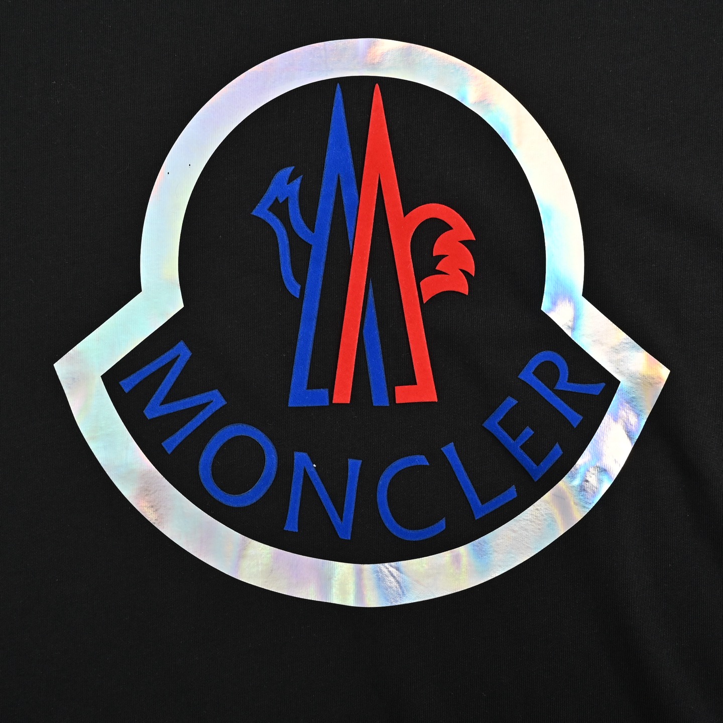 Moncler 25ss flocked logo laser printed short sleeves