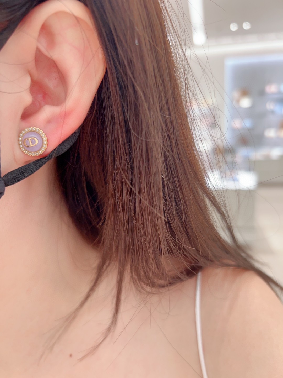 Dior three-piece earrings