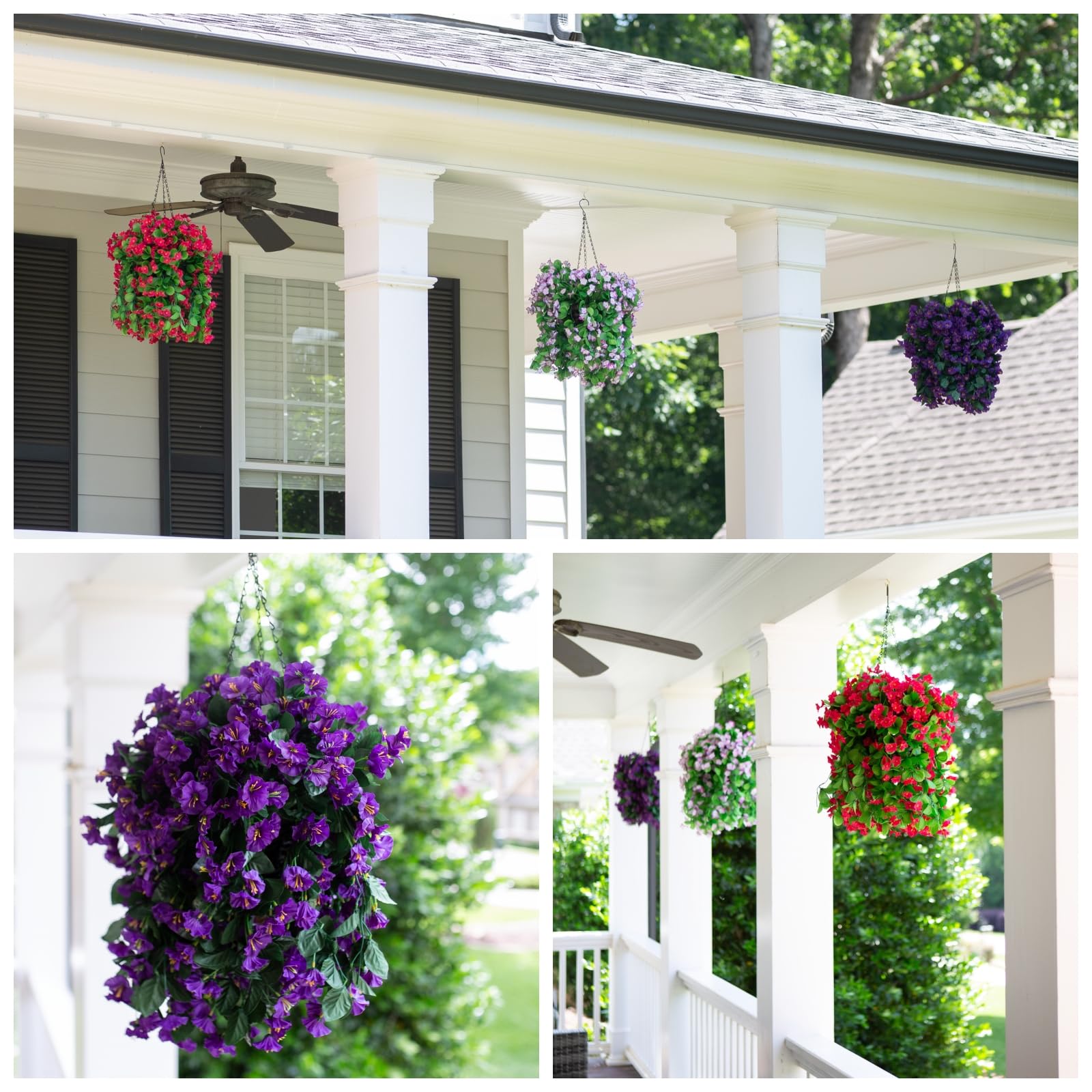 🔥ON SALE🔥Artificial Faux Hanging Flowers Plants Basket🏆Top #1 Sping Sale