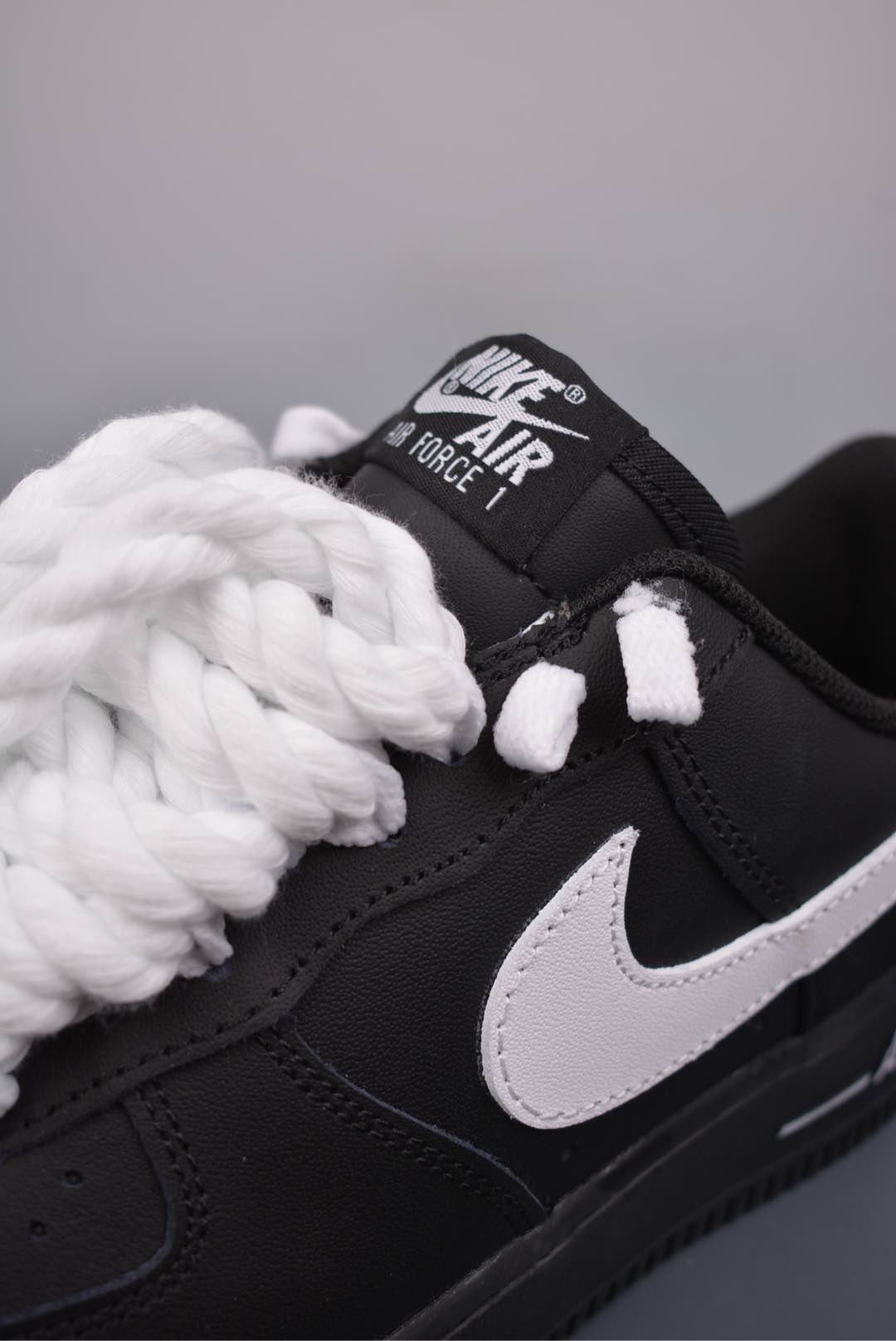 Nike Air Force 1 Low Thick Straps Black and White