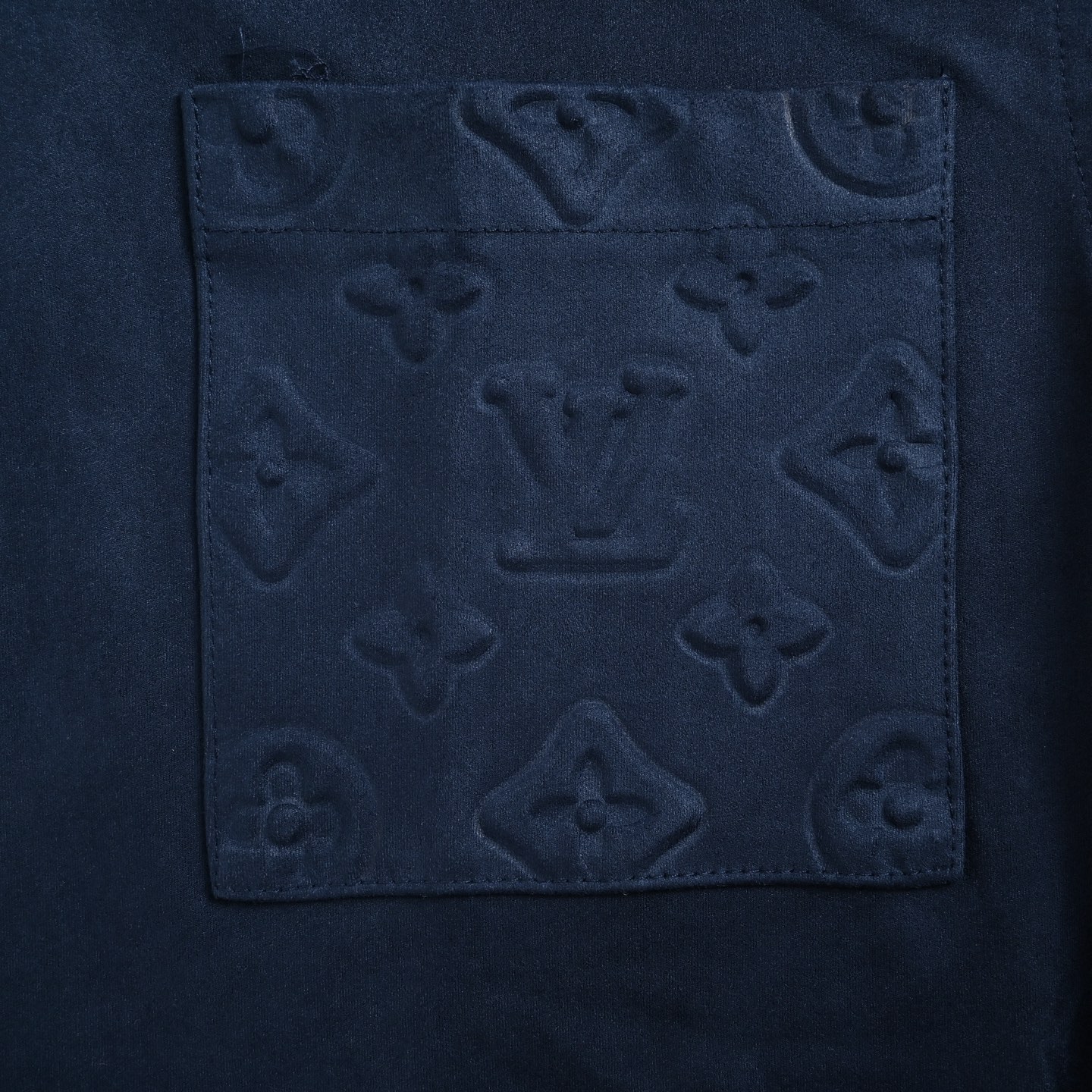 Louis Vuitton Pocket Monochrome Suede Shirt Short Sleeve