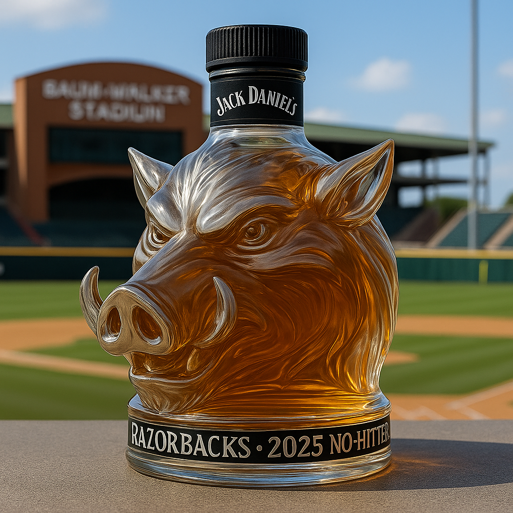 Razorbacks 2025 Wild Boar Whiskey Bottle
