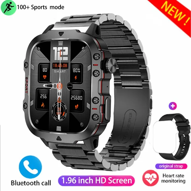 The new 1.96-inch HD Bluetooth calling smartwatch 420mah large capacity battery 100+ sports mode is suitable for Huawei Xiaomi