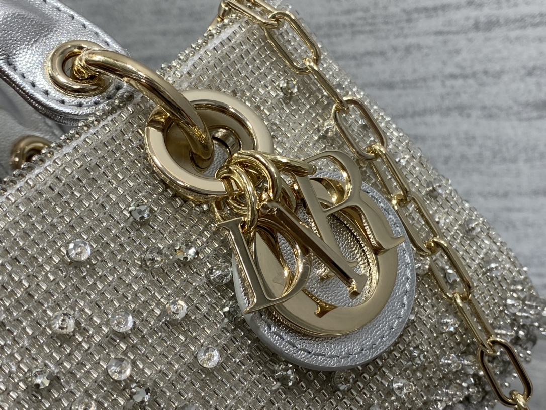 Dior Lady Limited Edition Beaded Horizontal Edition Princess Diana Bag