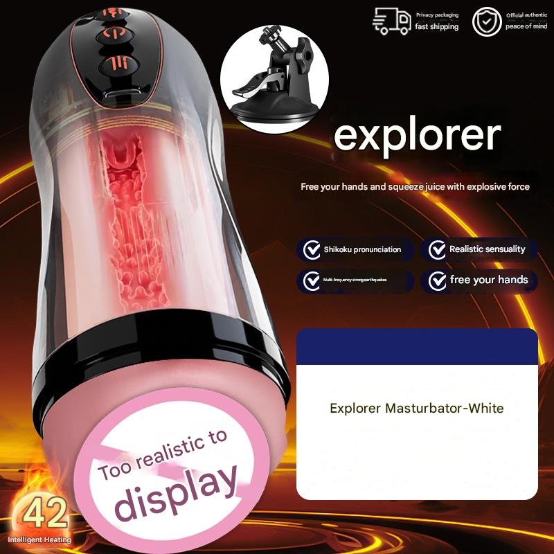 Masturbator Cup for Men Fully Automatic Retractable Heating Masturbator Cup Electric Masturbator Male Adult Products