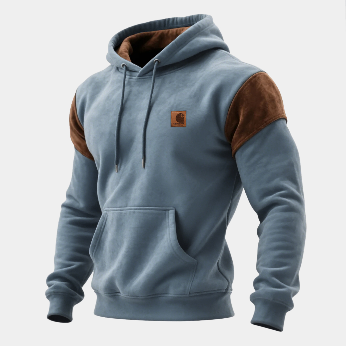 Stylish Hooded Sweatshirt with Contrast Sleeves for All-Season Comfort