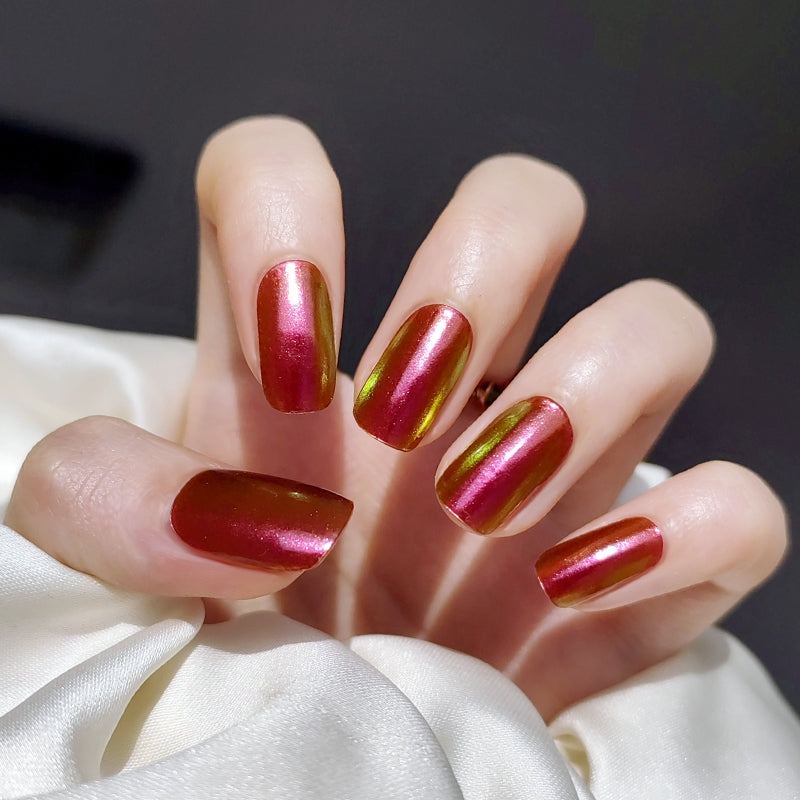 Semi Cured Gel Nail Strips, 22 pcs Nail Wraps, Glaze Gel Nail Stickers