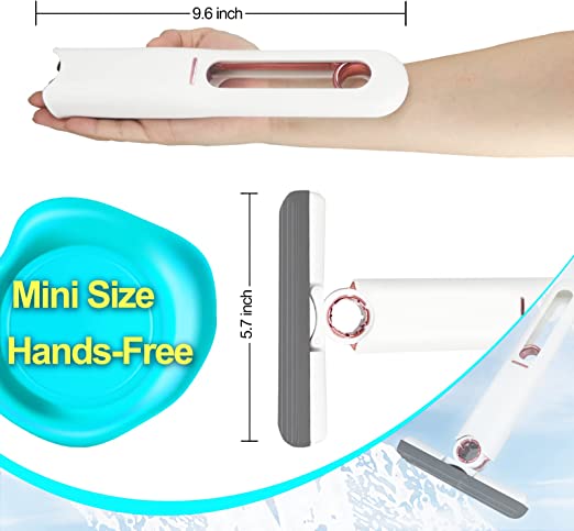 🔥Last Day Promotion-[SAVE 50% OFF]-2023 New Upgrated Portable Multifunctional Self-Squeeze Mini Mop Wet and Dry Dual-Use (1 Mop+2 Ecological cotton head)-BUY 2 GET 10% OFF & FREE SHIPPING