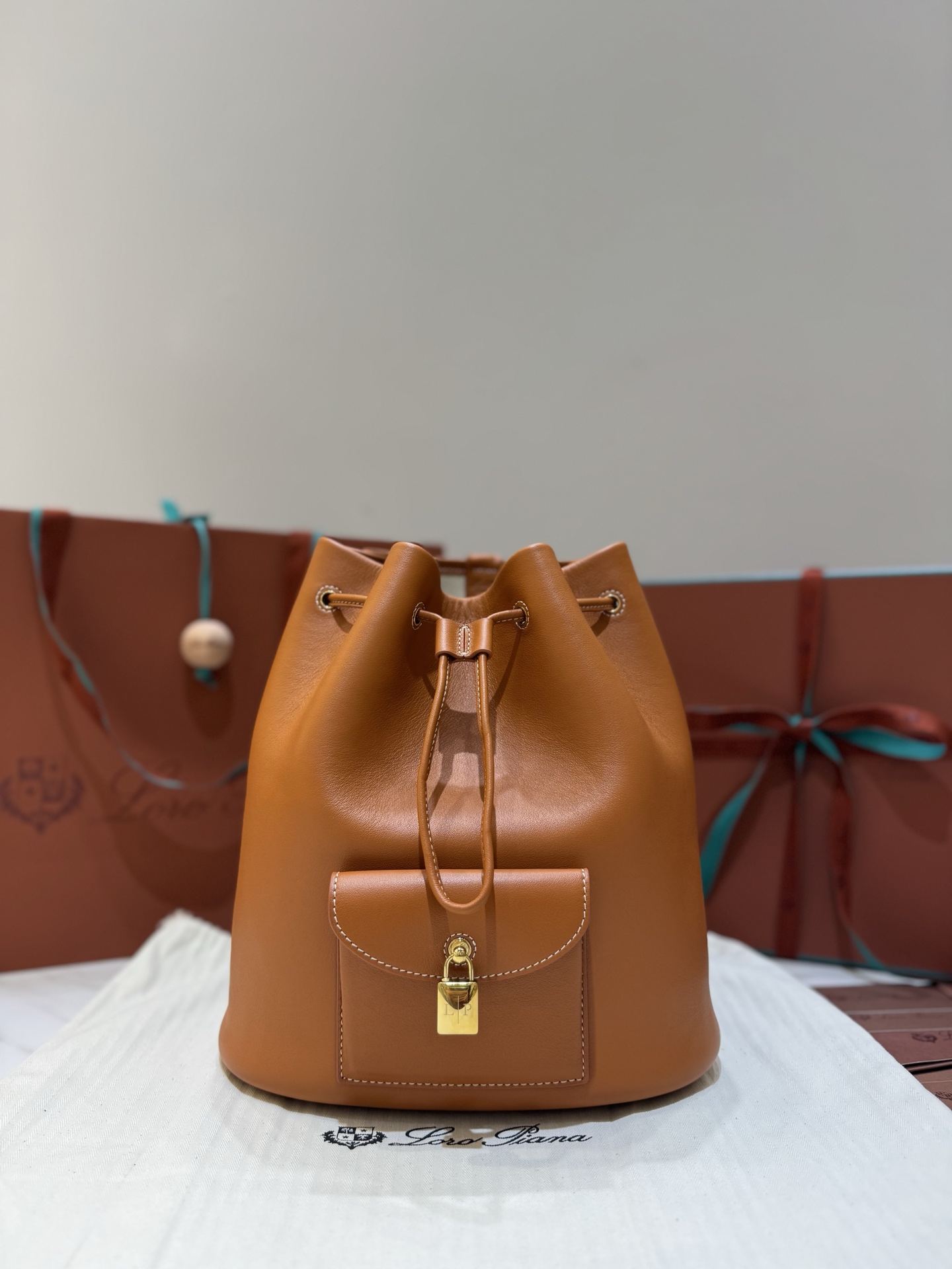 Loro Piana Extra Drawstring Backpack