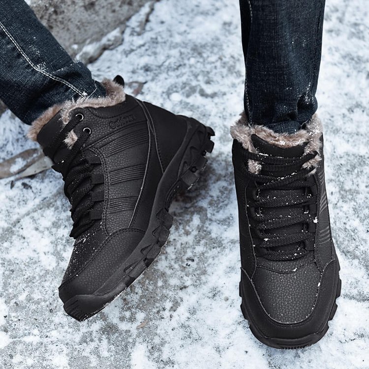 Men's Winter Plus Velvet Outdoor Anti-Ski Boots