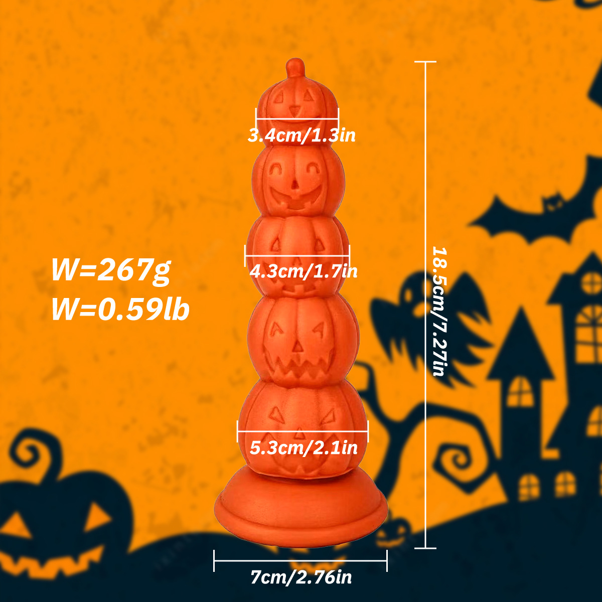 ⌛Limited Halloween Drop – Pumpkin-Inspired Silicone Massager with Suction Base🎃