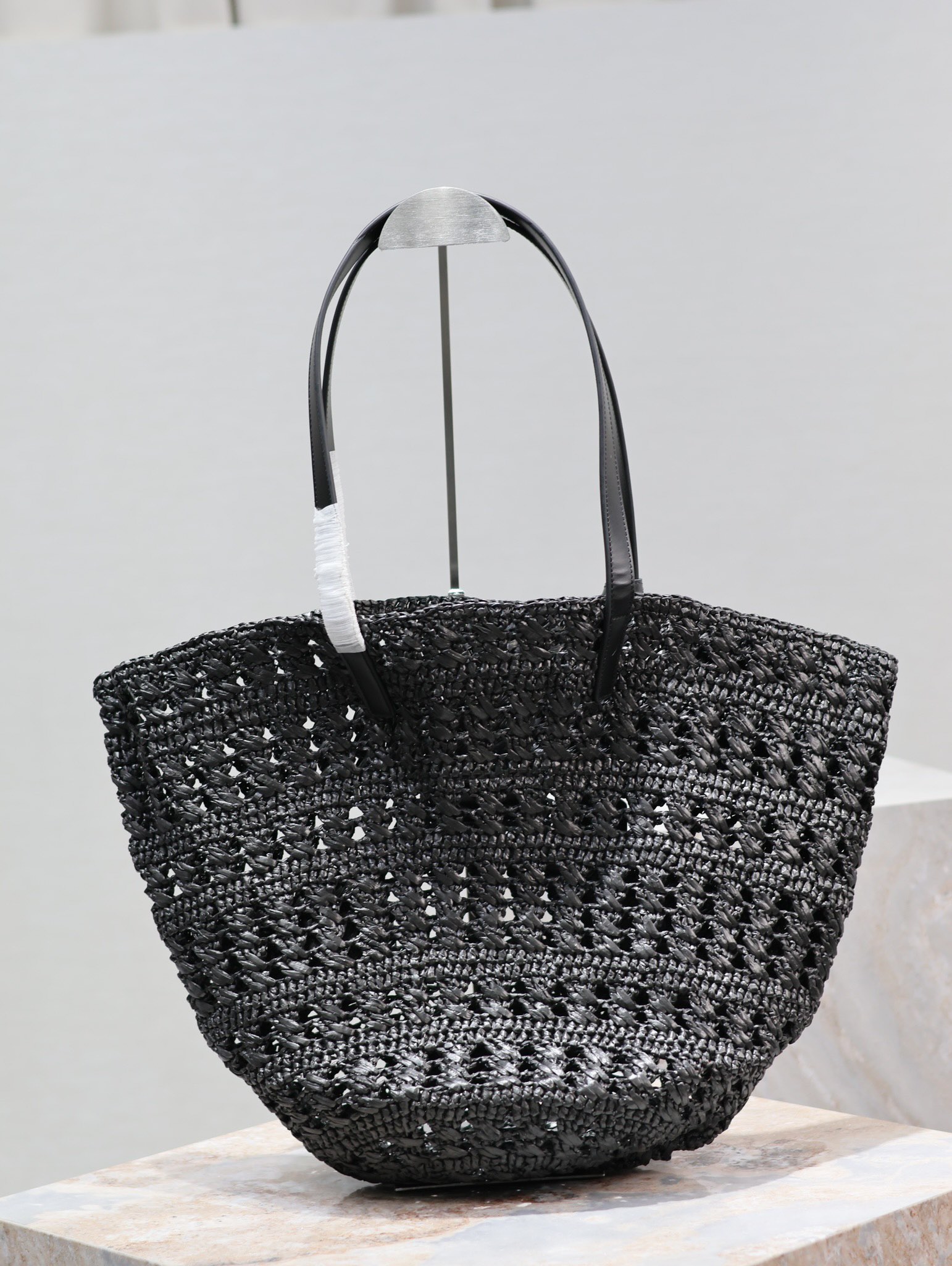 Yves Saint Laurent basket hollow straw tote bag 761457