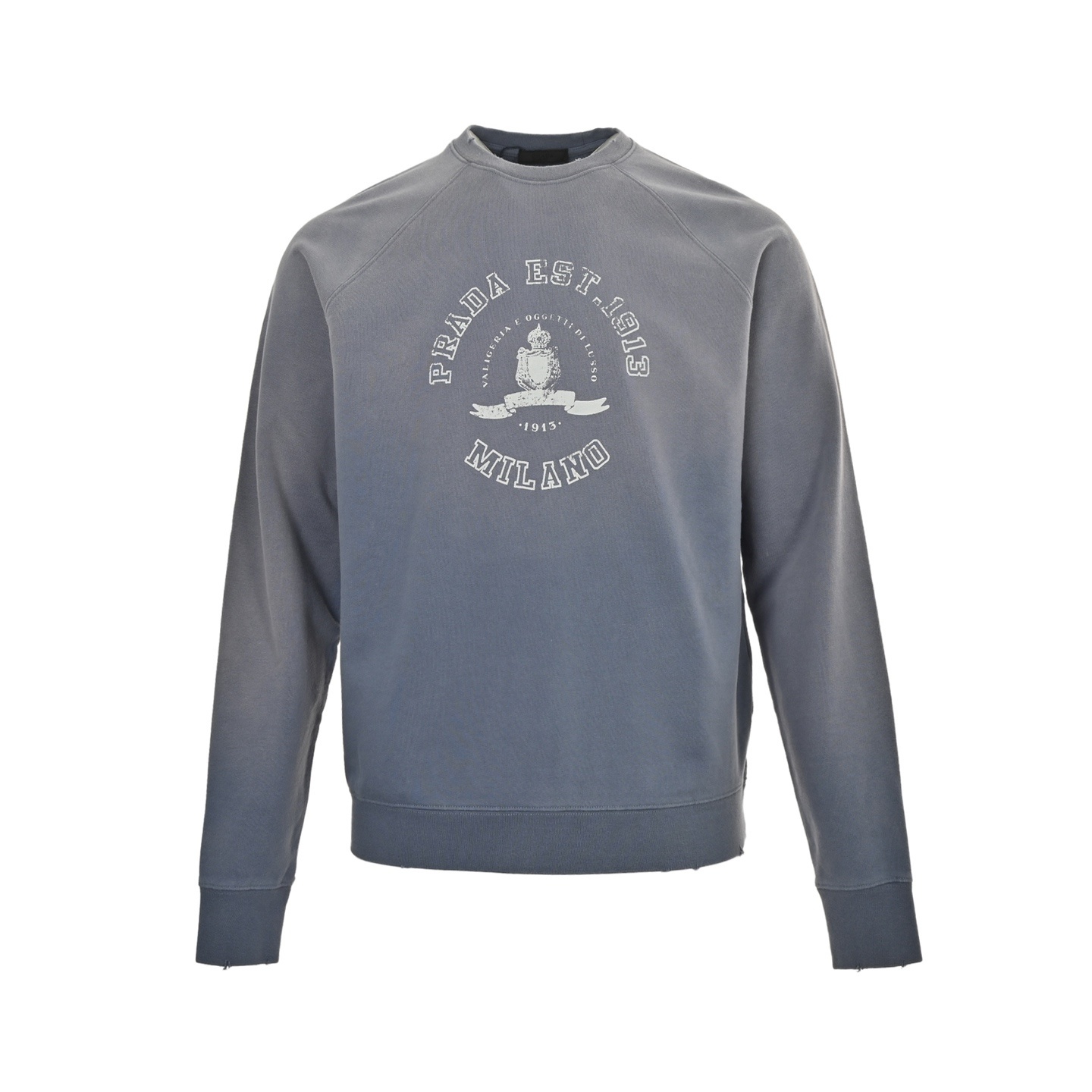 Prada 25Fw gradient tie-dye crewneck sweatshirt
