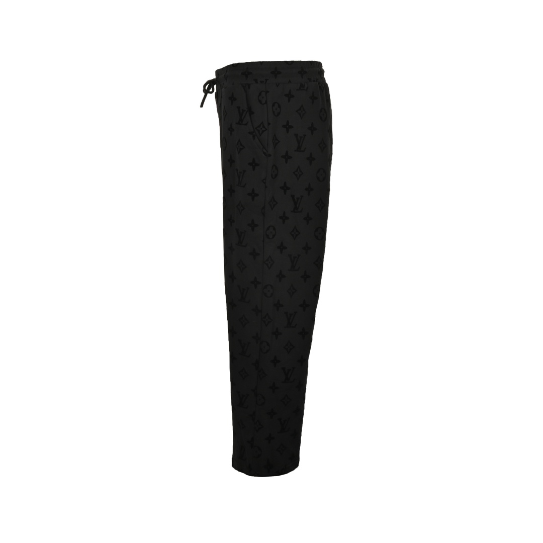 Louis Vuitton 24Fw all over monogram flocked print trousers