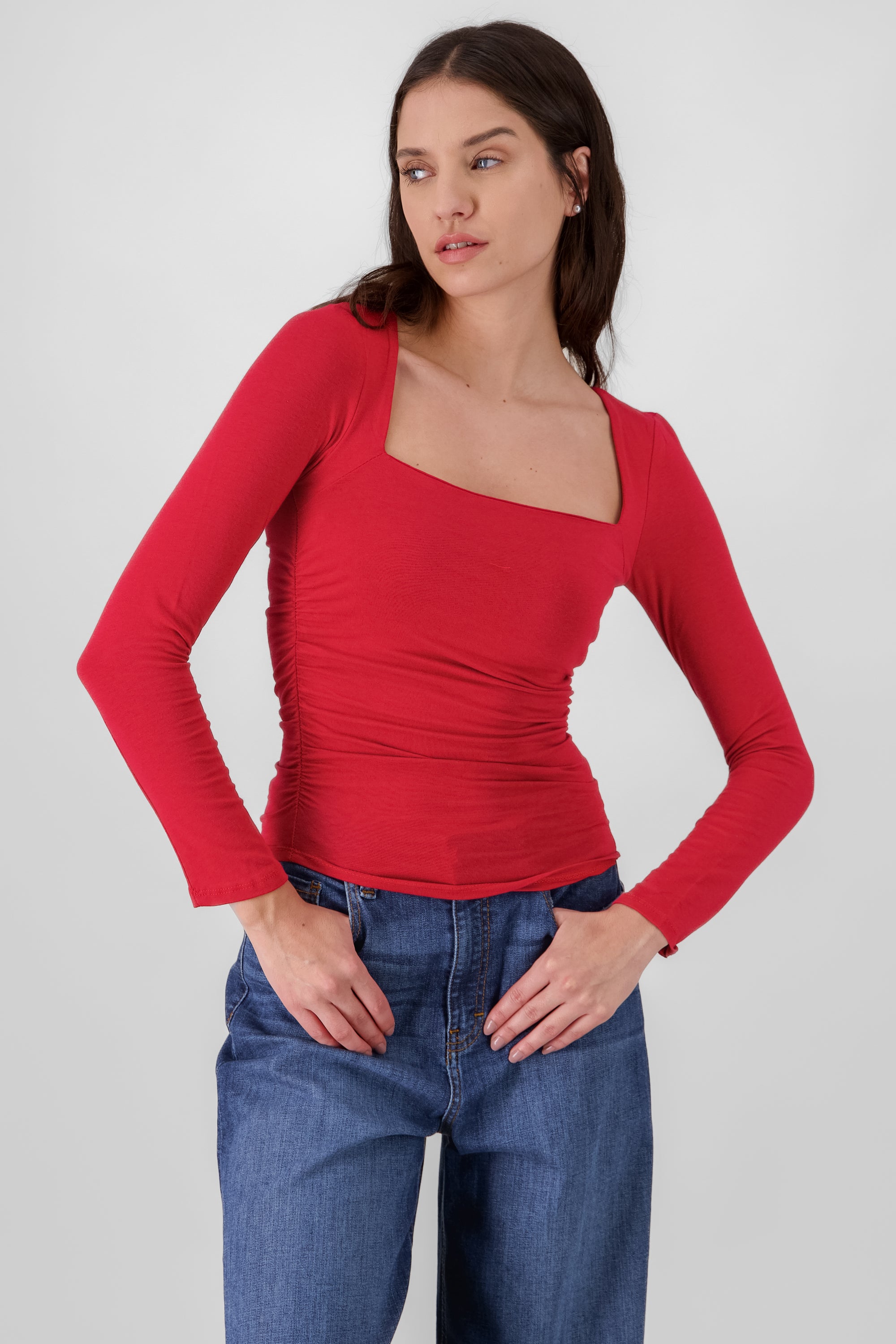 Long Sleeve Ruched Top