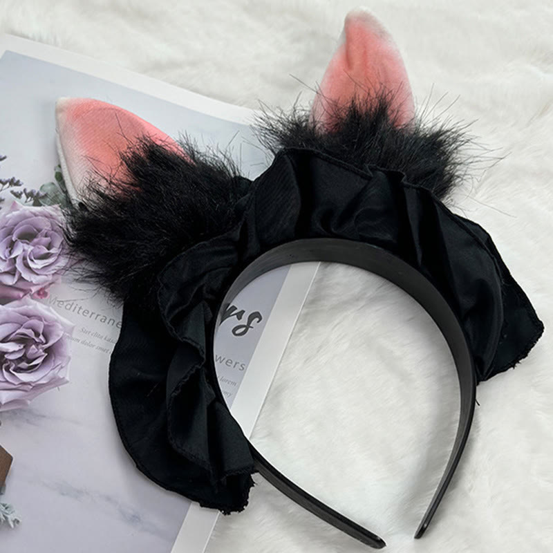 Kitty Bow Hollow Out Chain Lingerie Set