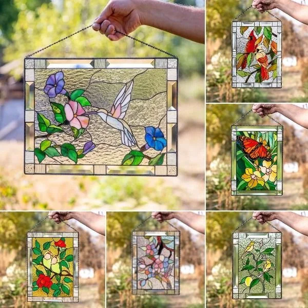 ⏰Last Day Promotion - 50% OFF⏰ Cardinal Stained Glass Window Panel🦜🦜 - Buy 2 Get 10% Off & Free Shipping
